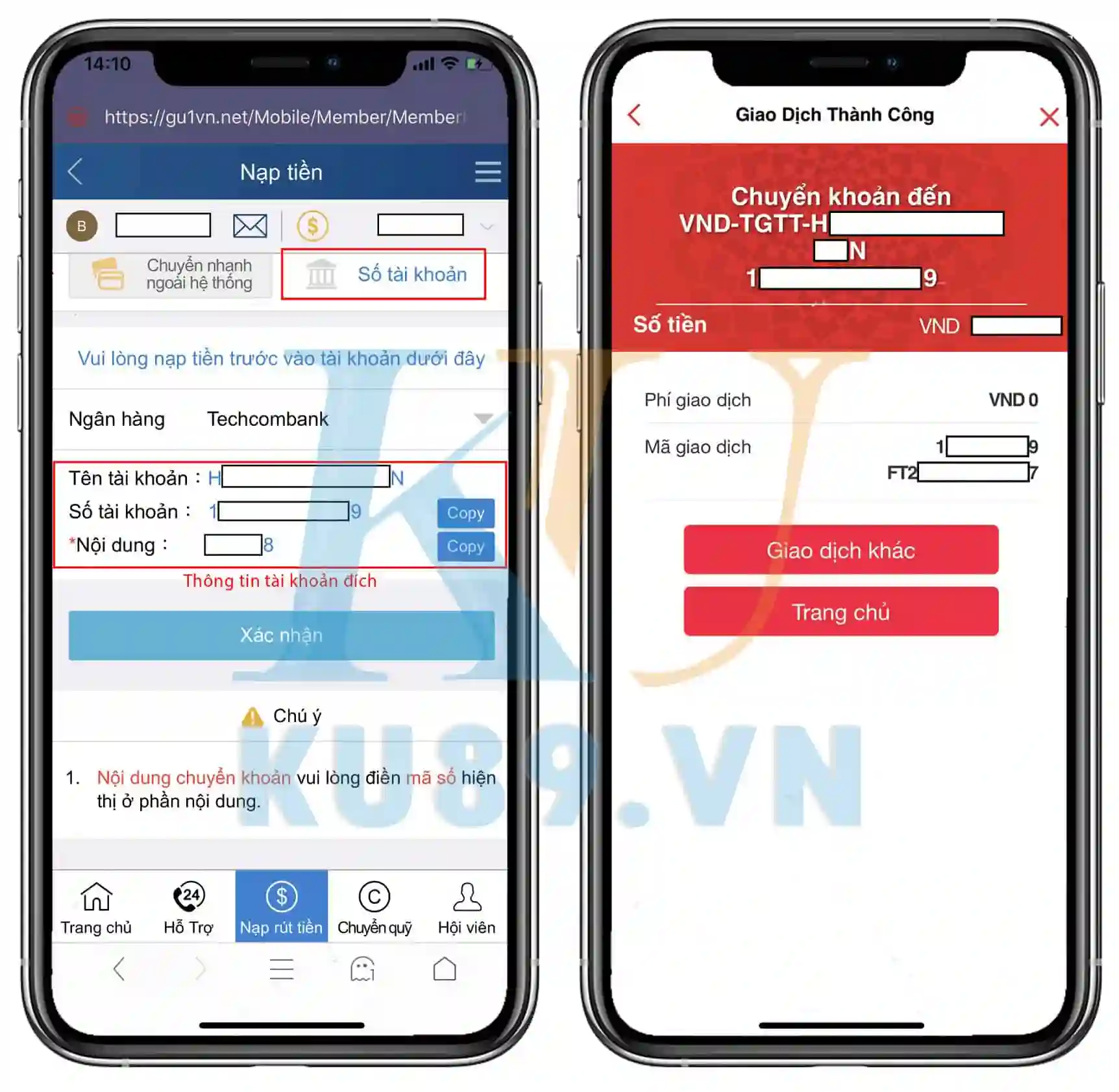 Hướng dẫn nạp tiền kubet 2020