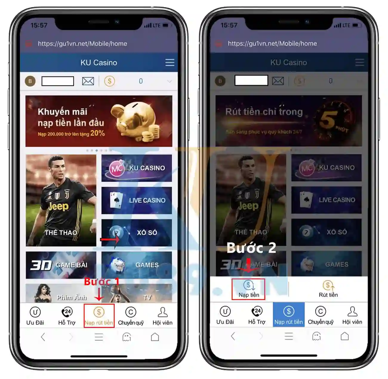 Hướng dẫn nạp tiền kubet 2020
