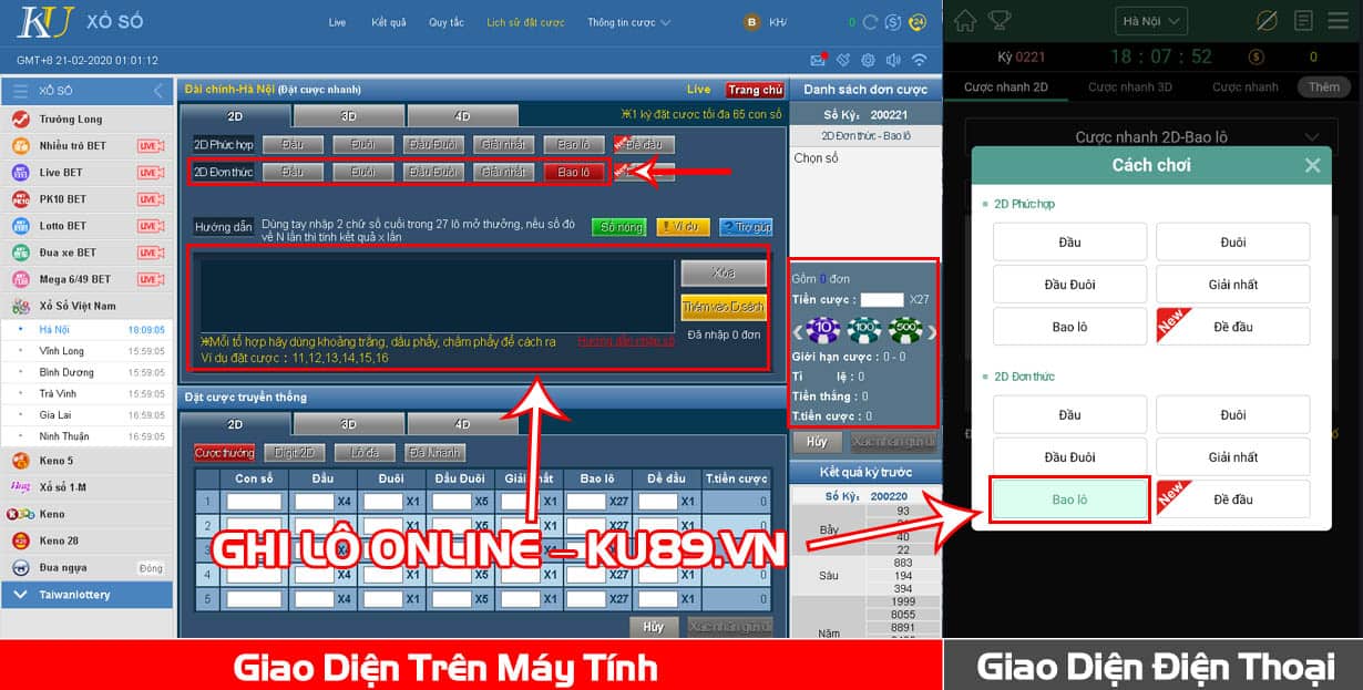 hướng dẫn ghi lô đề online, chơi đề trên mạng