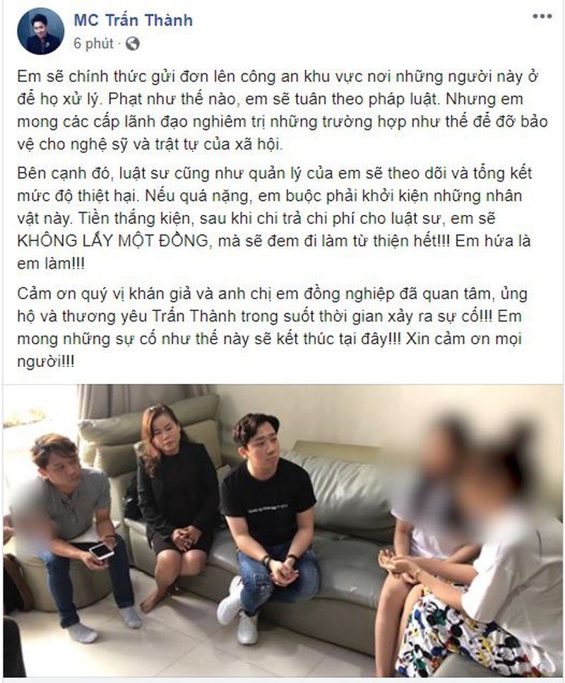 trấn thành bay lắc, trấn thành xử lý