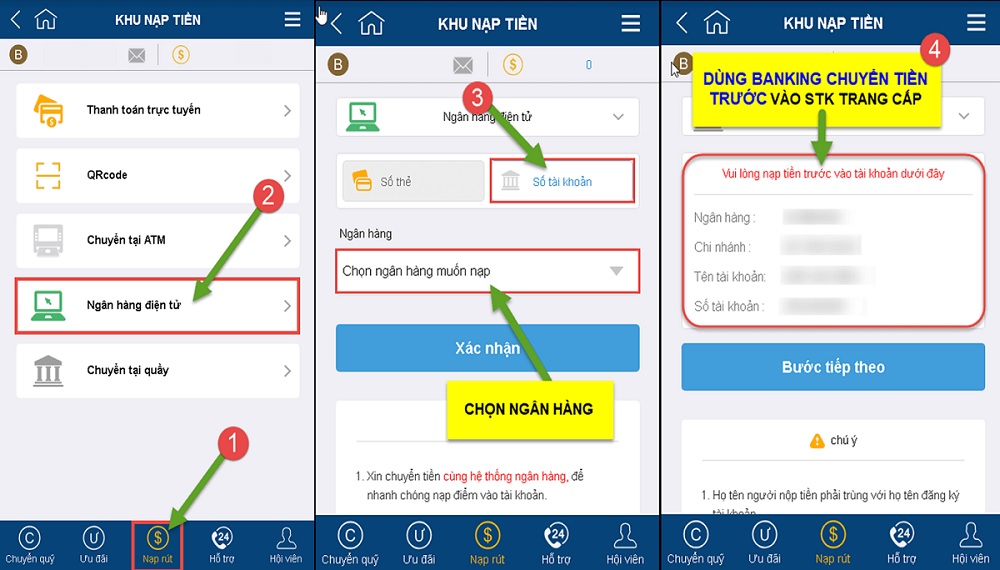 nạp tiền kubet qua internet bank