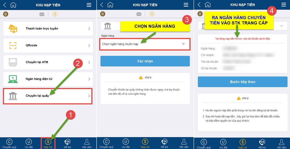 nạp tiền kubet tại quầy