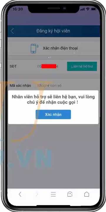hỗ trợ đăng ký