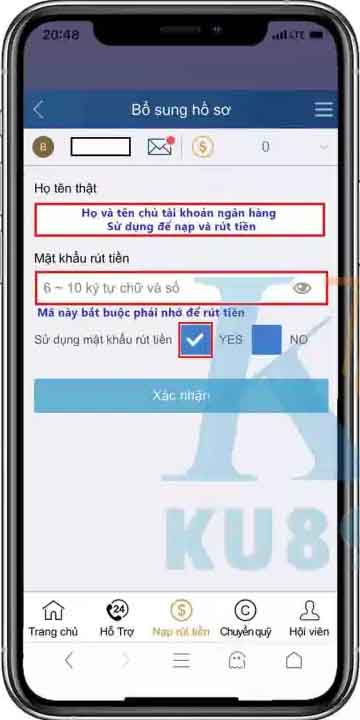 cập nhật thông tin đăng ký