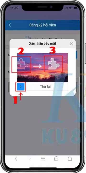 tạo tài khoản kubet bước 3.3