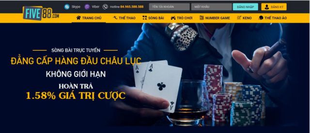 Five88 cho phép người chơi ngồi lại và thư giãn và có trải nghiệm tuyệt vời