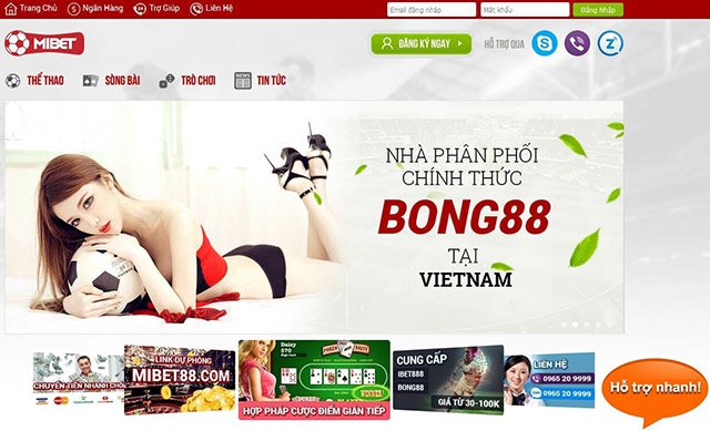 Giao diện website của Mibet được đầu tư mạnh mẽ