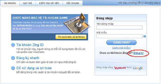 Tiếp theo, bấm vào nút đăng ký màu xanh trên giao diện đăng nhập phía nam