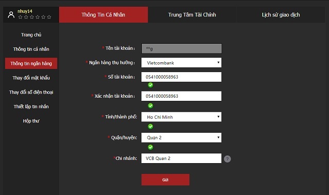 Sau khi xác nhận lệnh rút tiền, bạn sẽ nhận được tiền sau 2h