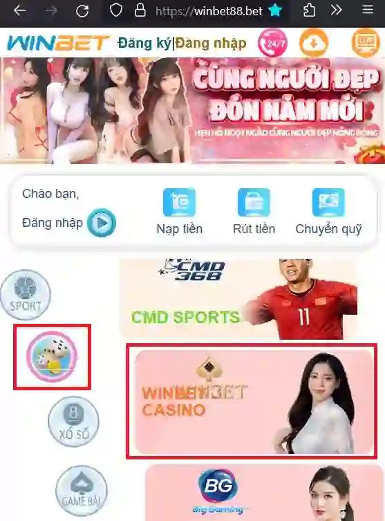 live Winbet casino