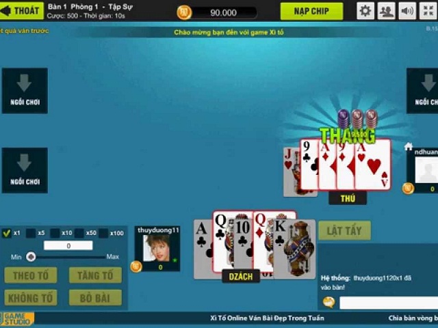 Xì tố - sòng bài casino