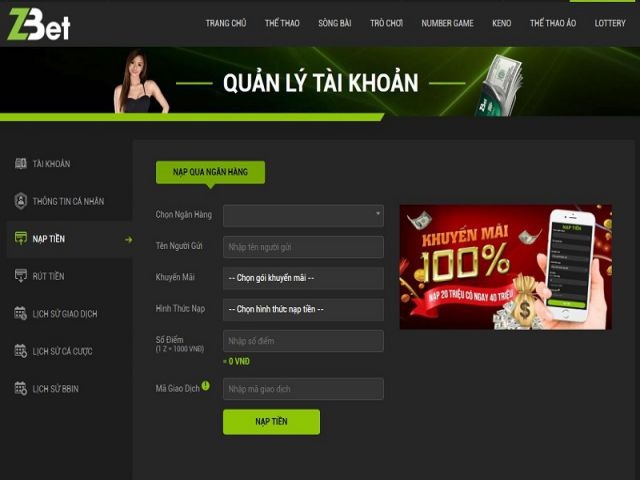 Giao dịch ZBET hoàn tất nhanh chóng