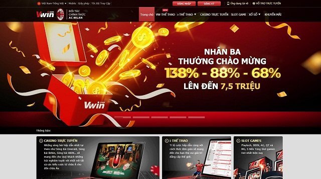 nhà cái vwin có giao diện cực hấp dẫn