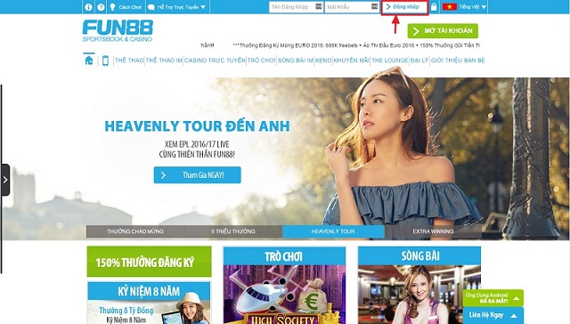 fun88 rewards có thể bị chặn ở một số đường link Việt Nam
