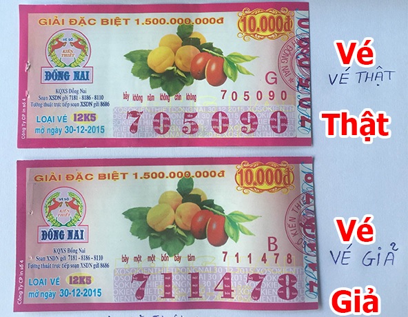 vé số giả