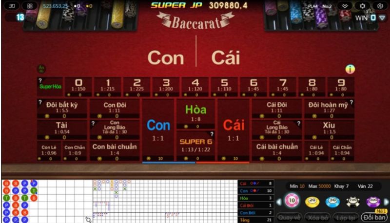 Trò chơi Baccarat 3D cực hấp dẫn tại KUBET