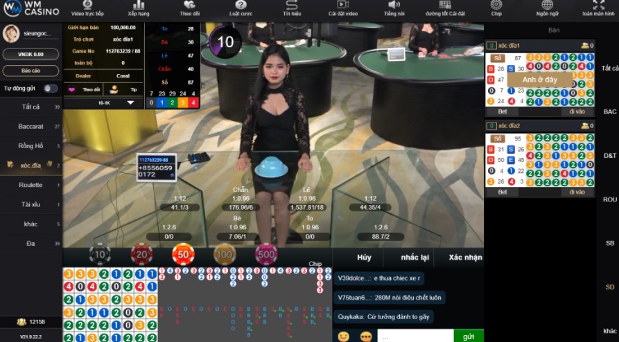 Trò chơi xúc xắc của KUBET’s WM Casino được rất nhiều người yêu thích