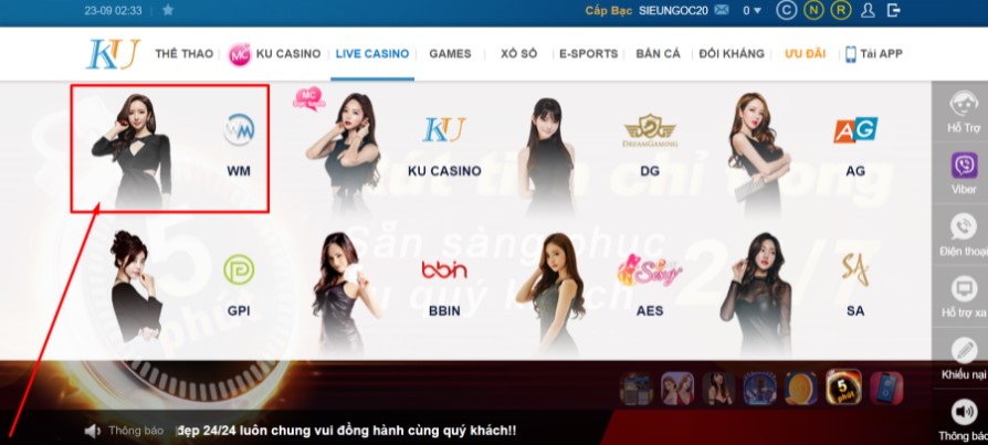 Hướng dẫn chơi xúc xắc trong sảnh KUBET WM