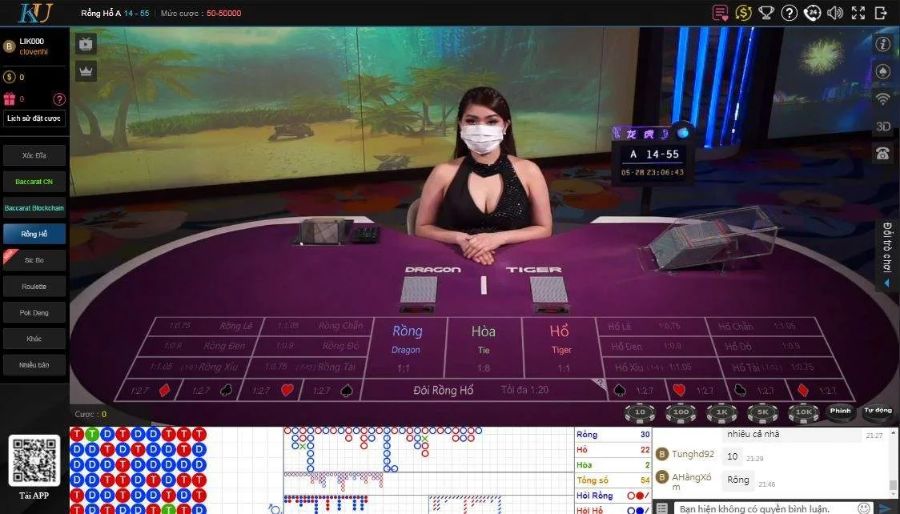 Trò chơi Rồng Hổ KUBET tuyệt vời 