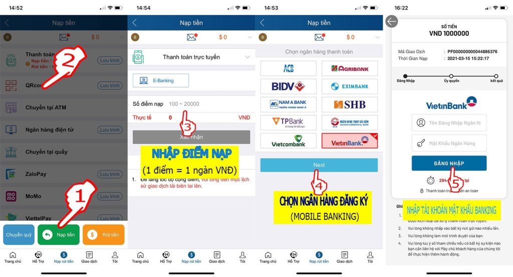 Kubet11 Hướng dẫn nạp tiền bằng ngân hàng trực tuyến
