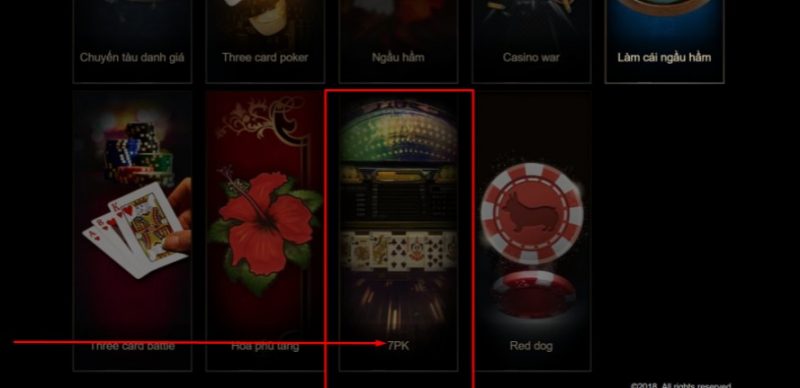 Game bài 7PK KUBET được rất nhiều người chơi yêu thích