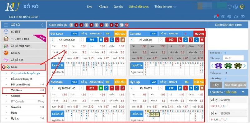 Cách chơi KUBET Keno cho người mới bắt đầu