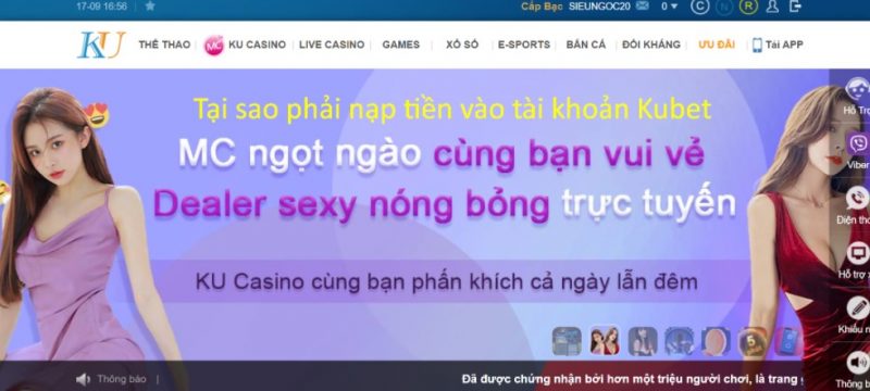 Tại sao phải gửi tiền vào tài khoản KUBET của hội viên?