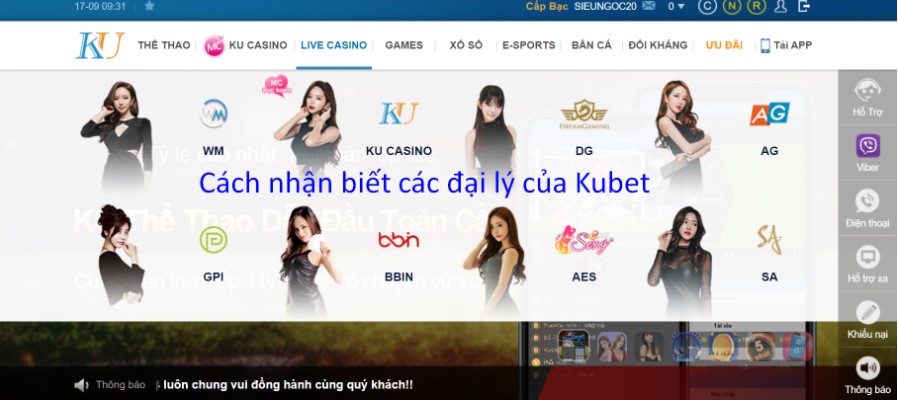 Hướng dẫn người chơi cách xác định đại lý chính thức của KUBET