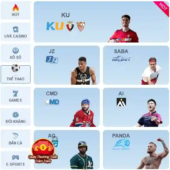 Một số game cá cược phổ biến tại KU6110