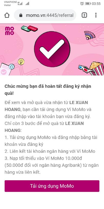 đăng ký ví momo 3