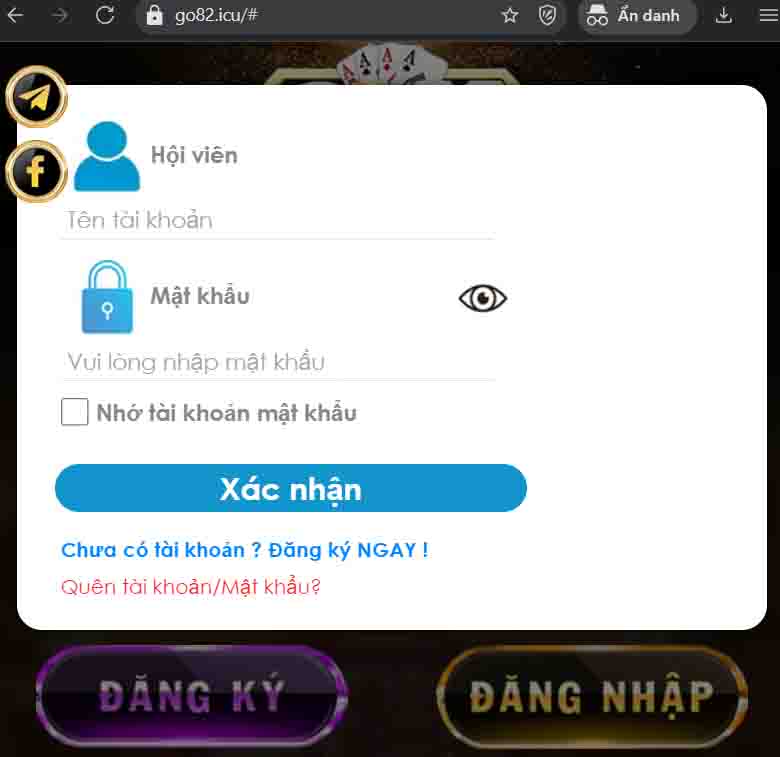 Đăng nhập vào go88