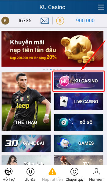 Giao diện khi đăng ký trương mục tại Xocdia 88