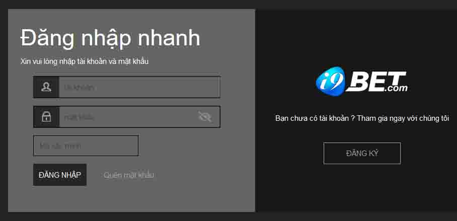 đăng nhập i9bet41